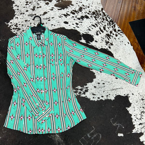 Women’s Green Wrangler Snap Shirt