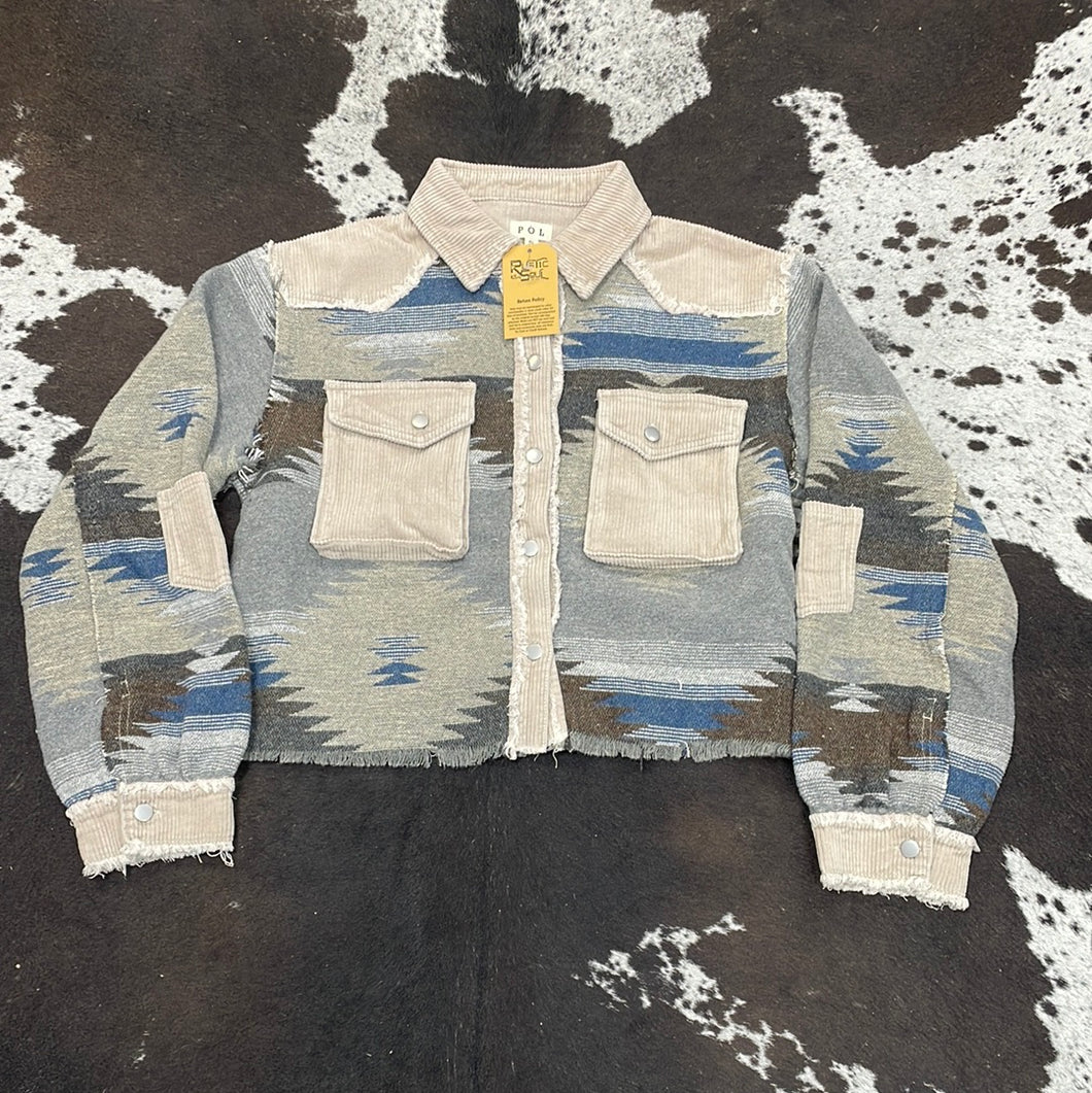 Women’s Taupe Multi Shacket