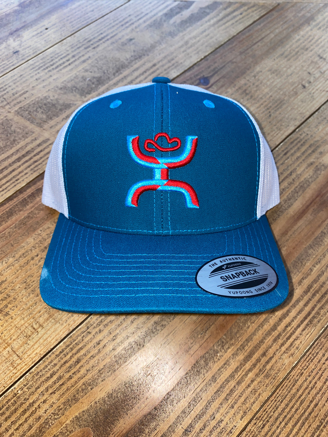 Hooey “Sterling” Turquoise and White Trucker Cap