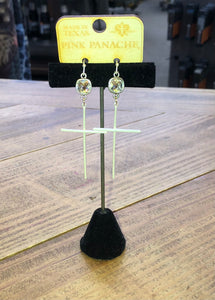 PP Silver Cross Dangle Earrings