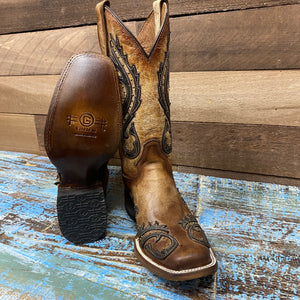 Women’s Circle G Brown/Grey Overlay Sq. Toe