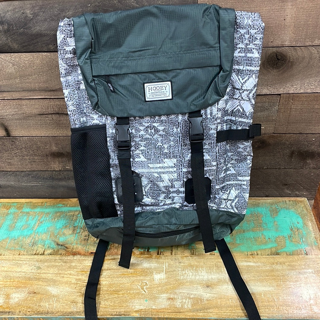 Hooey Backpack Grey/White Pattern