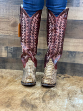 Load image into Gallery viewer, Stetson Women’s Red Ruby Python Boot