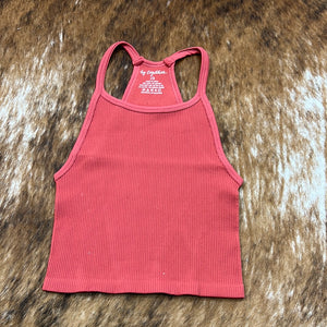 High Neck Ribbed Tank