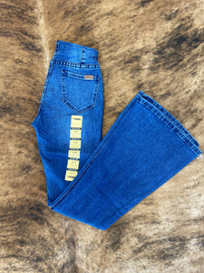 High Rise Pull On Flare Jean