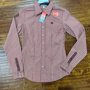 Women’s Cinch Orange Striped Button Up