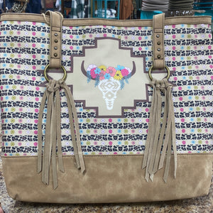 Catchfly Cassidy Tote Cow Skull