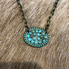Load image into Gallery viewer, Turquoise Concho Chain Necklace