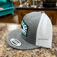 Load image into Gallery viewer, Turquoise &amp; Grey Red Dirt Hat