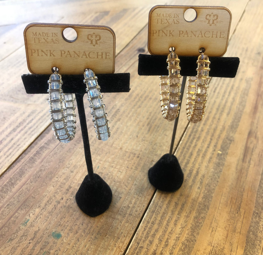 PP Crystal Large Hoop Earring