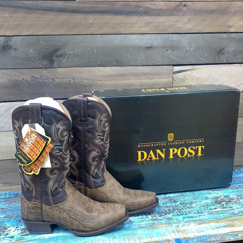 Tan Distressed Caiman Dan Post Boot