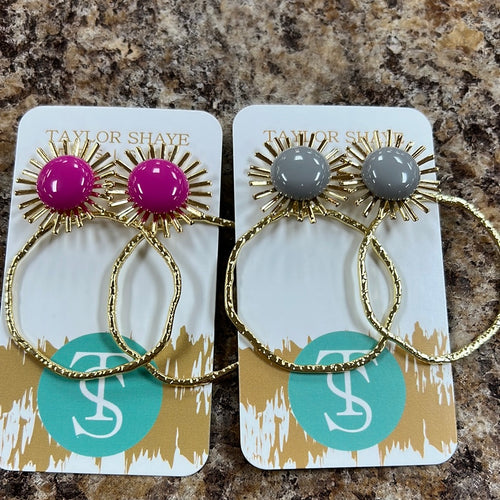 Taylor Shaye Sunburst Hoops