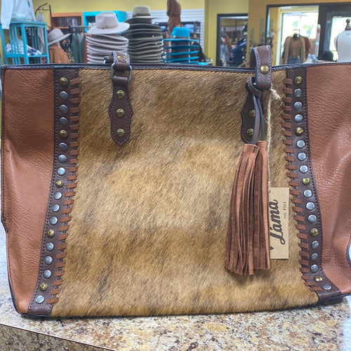 Tony Lama Tote Cognac w/ Hair