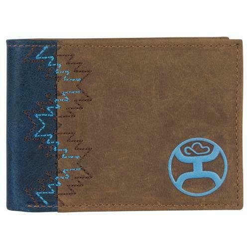 Hooey Brown/Navy/Dusty Turquoise Bifold Wallet