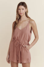 Load image into Gallery viewer, Wishlist Linen Cami Drawstring Romper