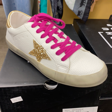 Load image into Gallery viewer, White/gold Star Sneaker