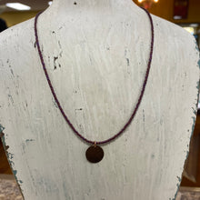 Load image into Gallery viewer, Tiny Seed Beads w/Brz Indian Coin Pendant