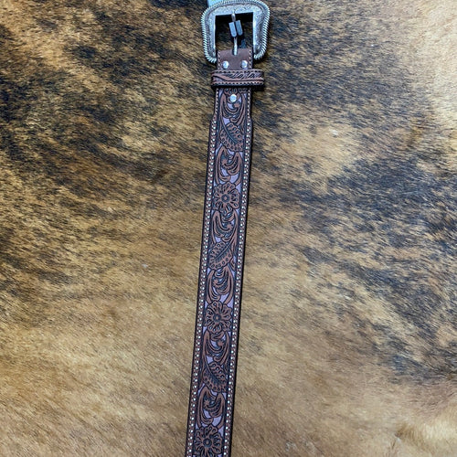 Men’s Leather Detailed Rhinestone Belt