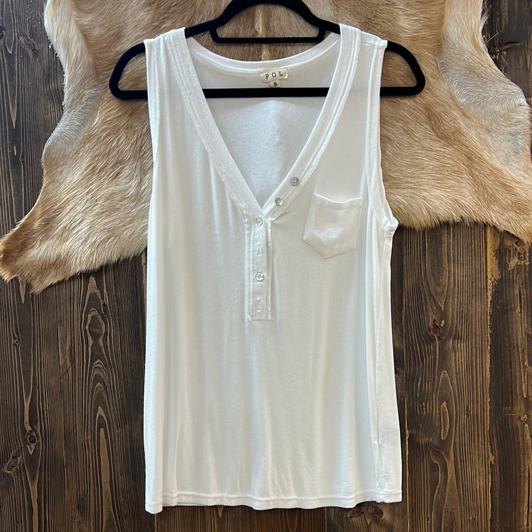 POL V-neck Pocket Tank