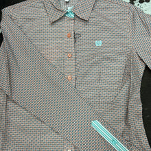 Load image into Gallery viewer, Women’s Coral Cinch Button Up