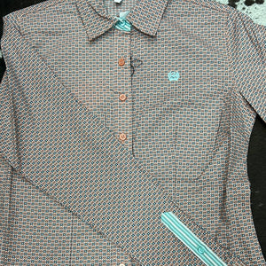Women’s Coral Cinch Button Up