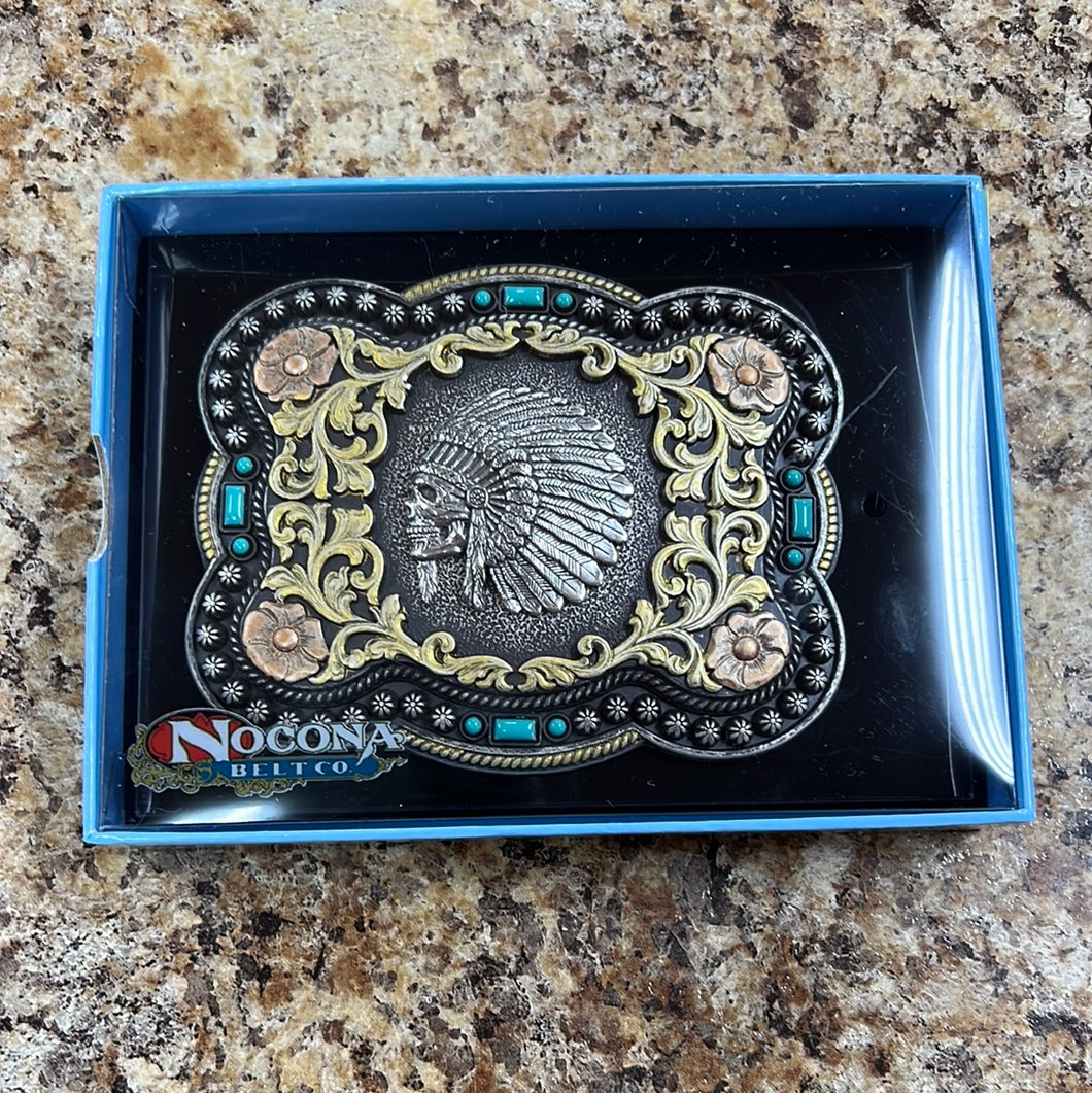Indian Floral Turquoise Buckle