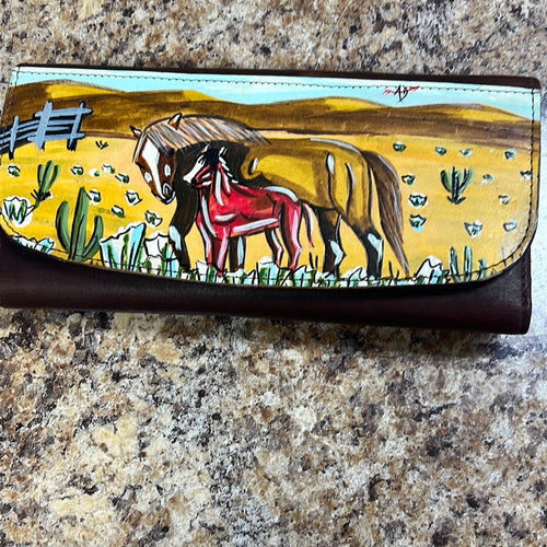 Horse With Baby Foal Wallet