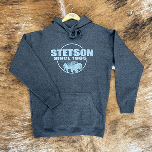 Men’s Grey Stetson Bison Hoodie