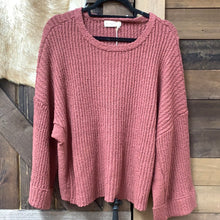 Load image into Gallery viewer, Round Neck Wide Long Sleeve Knit Sweater