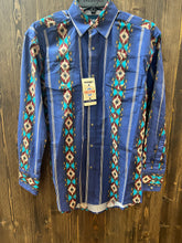 Load image into Gallery viewer, Men’s Checotah Blue Pearl Snap