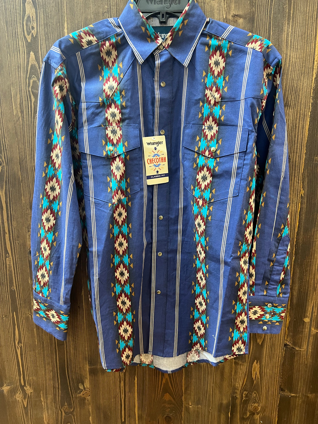 Men’s Checotah Blue Pearl Snap