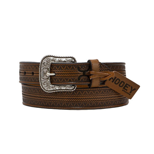 Hooey Brown Geometric Belt