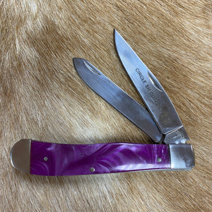 Resin Swirled 2 Blade Pocket Knives