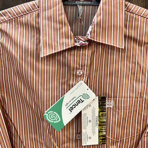 Women’s Stripe Button Up Cinch Shirt