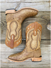 Load image into Gallery viewer, Men’s Ostrich Corral Embroidery SQ. Toe Boots