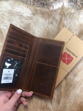Load image into Gallery viewer, Twisted X Brown Pebble Leather Rodeo Wallet
