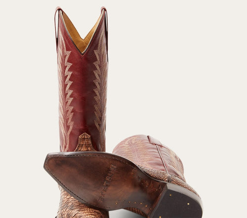 Women’s Red Python Stetson Snip Toe Boot
