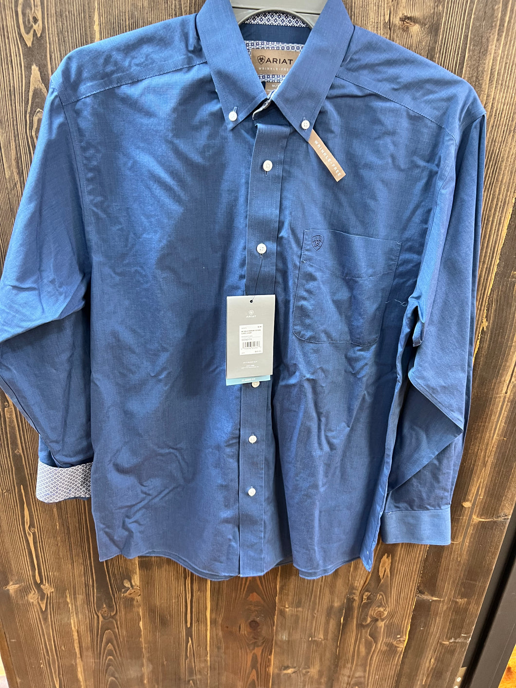Men’s Ariat Solid Navy Button Up