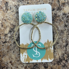 Load image into Gallery viewer, Glitter Top Hoops