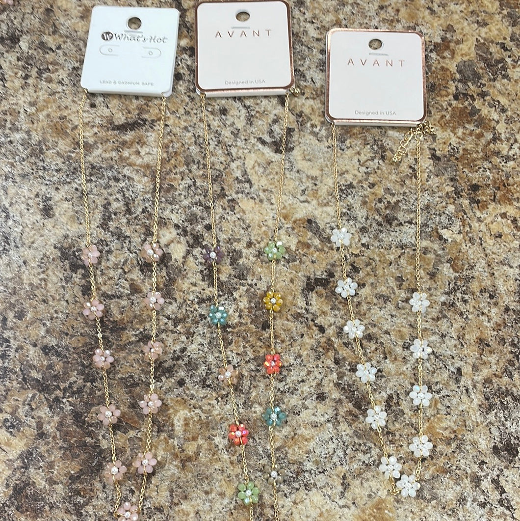 Crystal Flower Necklace