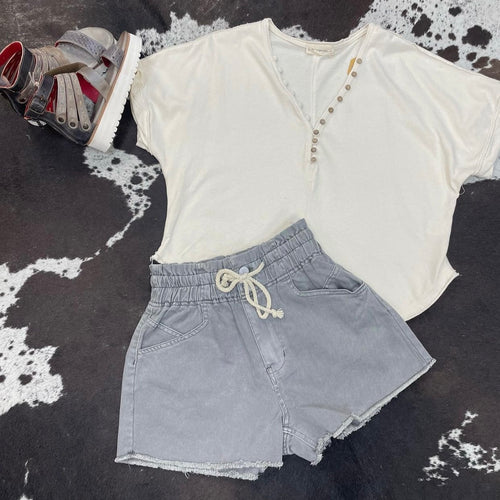 Wishlist Grey Cinched Shorts