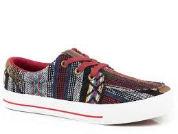 Roper Womens Multi Serape Fabric Angel Fire Sneakers