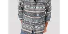 Load image into Gallery viewer, Wrangler Men's Retro Turquoise and Black Flannel